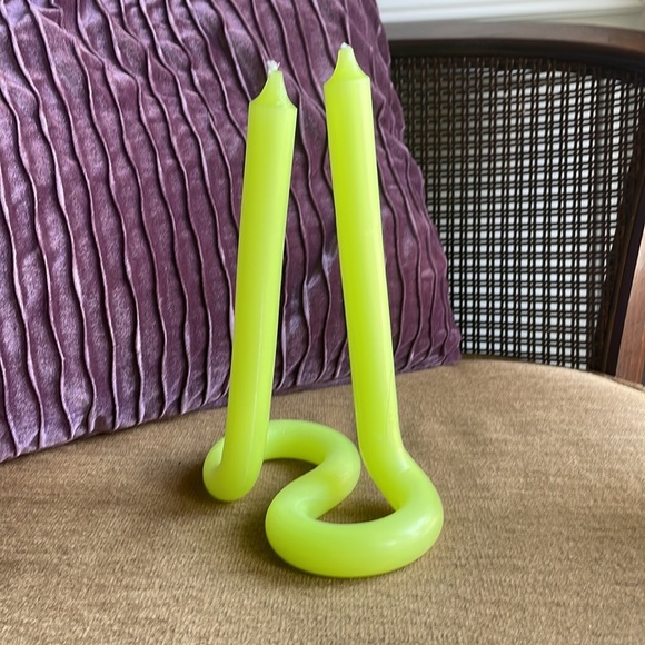 Lex Pott Yellow Twist Candle - Picture 3 of 4